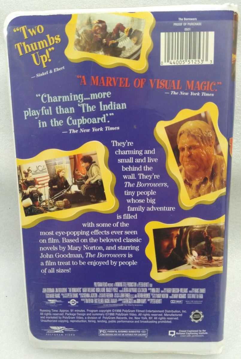 The Borrowers John Goodman Jim Broadbent (VHS, 1998, POLYGRAM