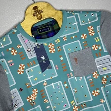 William Murray Pocket T Shirt Mens Large New All Over Beach Print A2