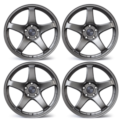 Enkei 527-895-6538DS Set of 4 18x9.5 5x114.3 38mm 75mm PF05 Dark