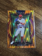 AIDAN MILLER ORANGE SHOCK PHILLIES 2025 PANINI SELECT BASEBALL