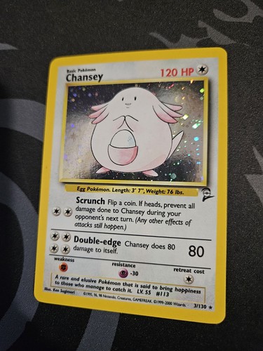 Chansey 3/130 Base Set 2 Holo Rare NM - Picture 3 of 6