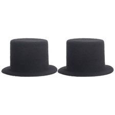 2 Pcs Miniature Top Hats for Dolls Little Party Stuffed Animals Tiny Prop