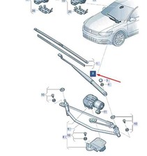 Skoda Superb MK3 Aero-Wischerarm vorne links RHD 3V2955409 NEU ORIGINAL