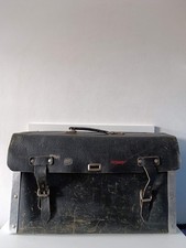 Redgrip Sacoche Cuir Noir Métal Sac Boîte Rangement Outils Vintage Bricolage