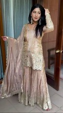 SALWAR KAMEEZ PAKISTANI INDIAN WEDDING PARTY WEAR DRESS BOLLYWOOD SUIT SHARARA