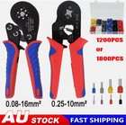 1800x Bootlace Ferrule Crimper Kit 0.25-10mm² Cord End & Ratchet Plier Crimping