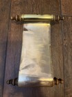 Vintage The Lord's Prayer Brass Scroll Wall Plaque with Wood Handles Homco — photo 8