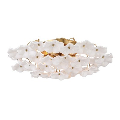 Crystorama Lighting Group ESM-4000 Esme 6 Light 23''W Flush Mount - White