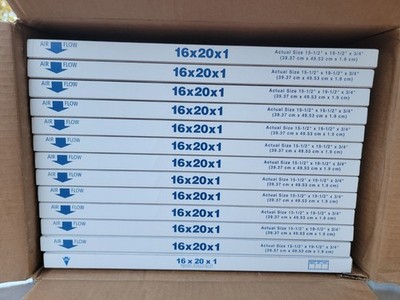 Airex Filter Corporation 16x20x1 MERV 8 Air Filter  AC Furnace Pack Of 12