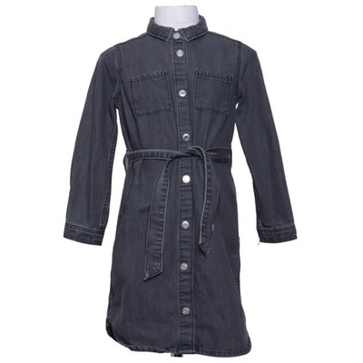 H&M, Jeanskleid, Größe: 122, Grau, Baumwolle/Polyester, Einfarbig, Denim #EHm