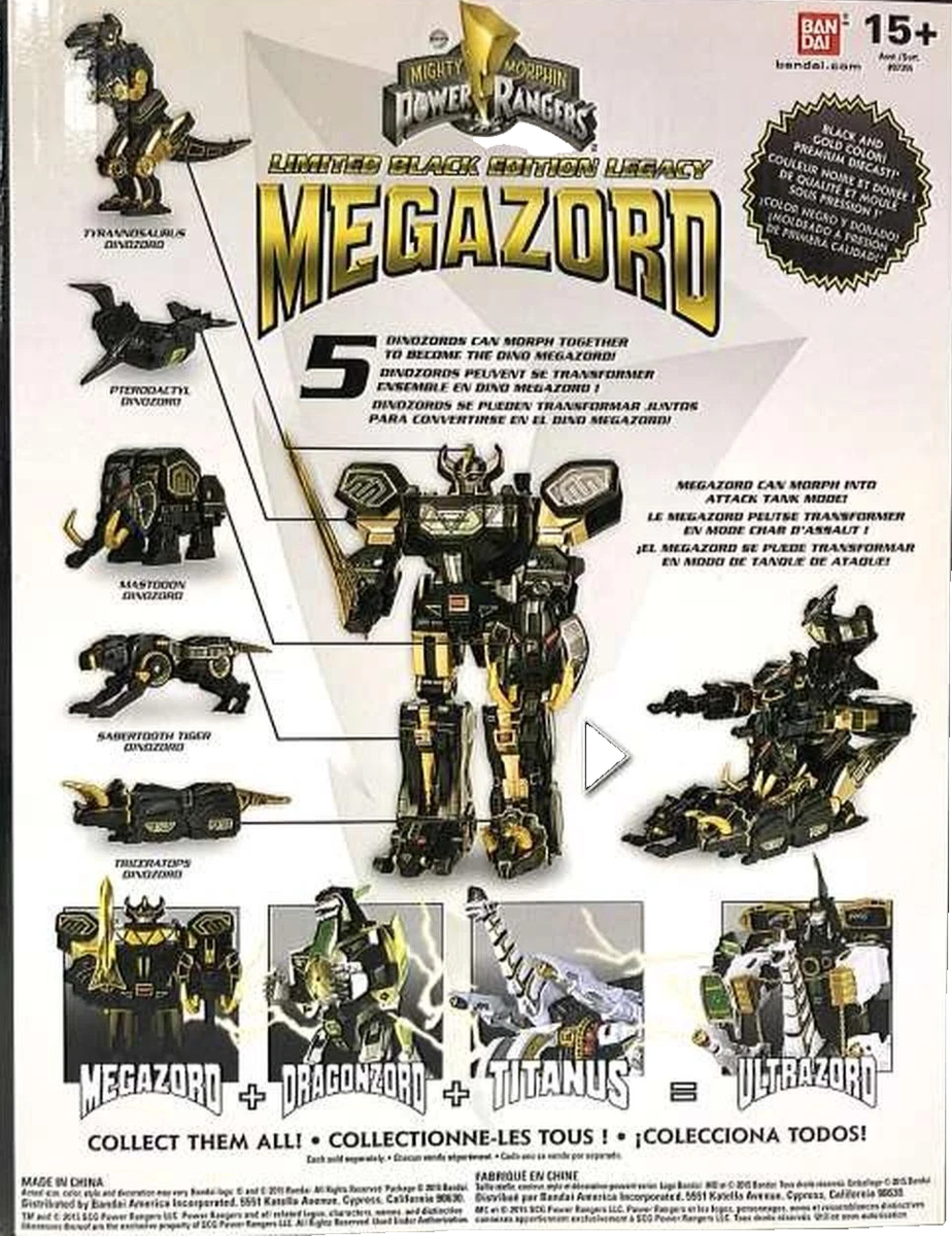 Bandai SDCC 2015 Morphin Power Rangers Megazord Limited Black