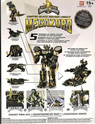 Bandai SDCC 2015 Morphin Power Rangers Megazord Limited Black
