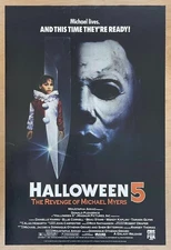 Rolled Horror Slasher Movie Poster HALLOWEEN 5 Revenge of Michael Myers (1989)