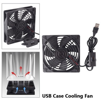 120mm USB Lüfter Leiser Ventilator 3 Stufen für PC Laptop Verstärker Kühler 5V