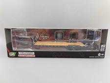2025 Greenlight Black GOOSENECK TRAILER 51651 1:64 Scale