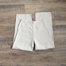Reformation Oatmeal Wide Leg Linen Pants Size 6