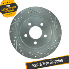 Stoptech 227.61087l Drilled Slotted Disc Brake Rotor For 05-14 Ford Mustang