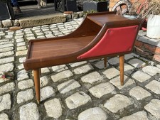 Chippy Vintage Mid Century Teak Telephone Table Cabinet