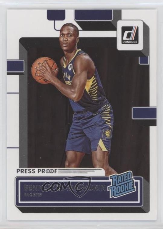 2022 Panini Donruss Rated Rookie Silver Press Proof Bennedict Mathurin #206 4z8