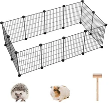 C&AHOME Pet Playpen, Small Animals Supplies, 12 Panels Exercise Playpens Cage, C
