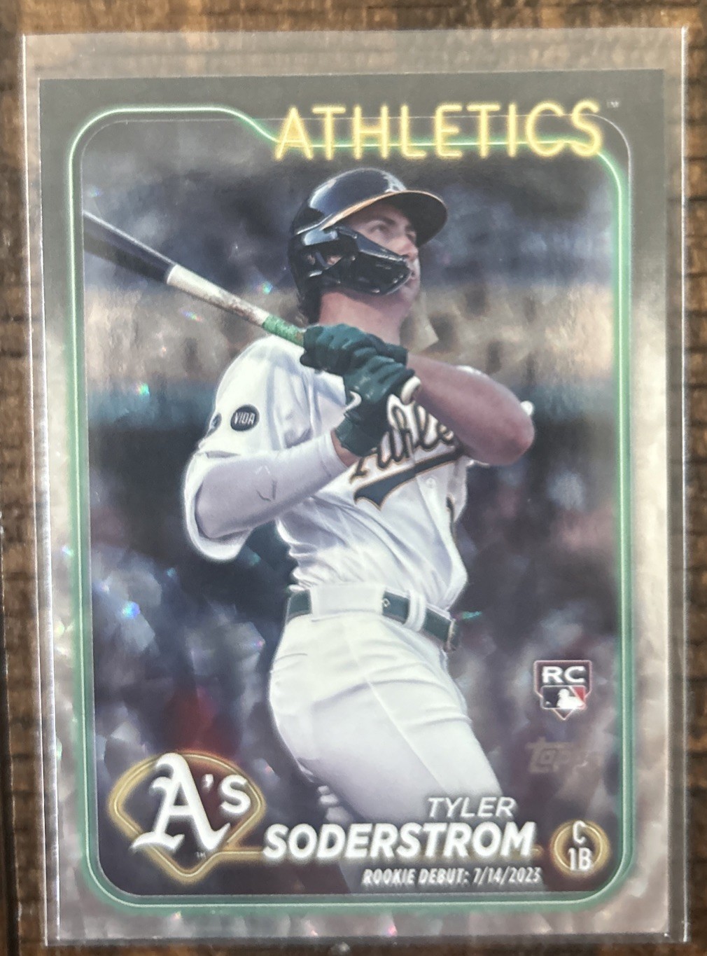 2024 Topps Update Series Tyler Soderstrom #US116 Silver Crackle Foilboard (RC)