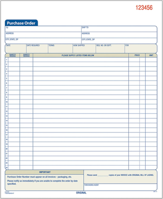 #ad Purchase Order Book Carbonless White Canary 2 Part 8 3 8 X 10 11 16 Inches $17.44