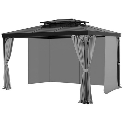 Vevor Gazebo Curtains Outdoor Fit Most 10 X 10 X 6.7 Gazebos 4-Panel Sidewall