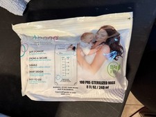 Abana Breast Milk Storage Bags 100 Count Pre-Sterilized 8 fl. Ounces/240 ml