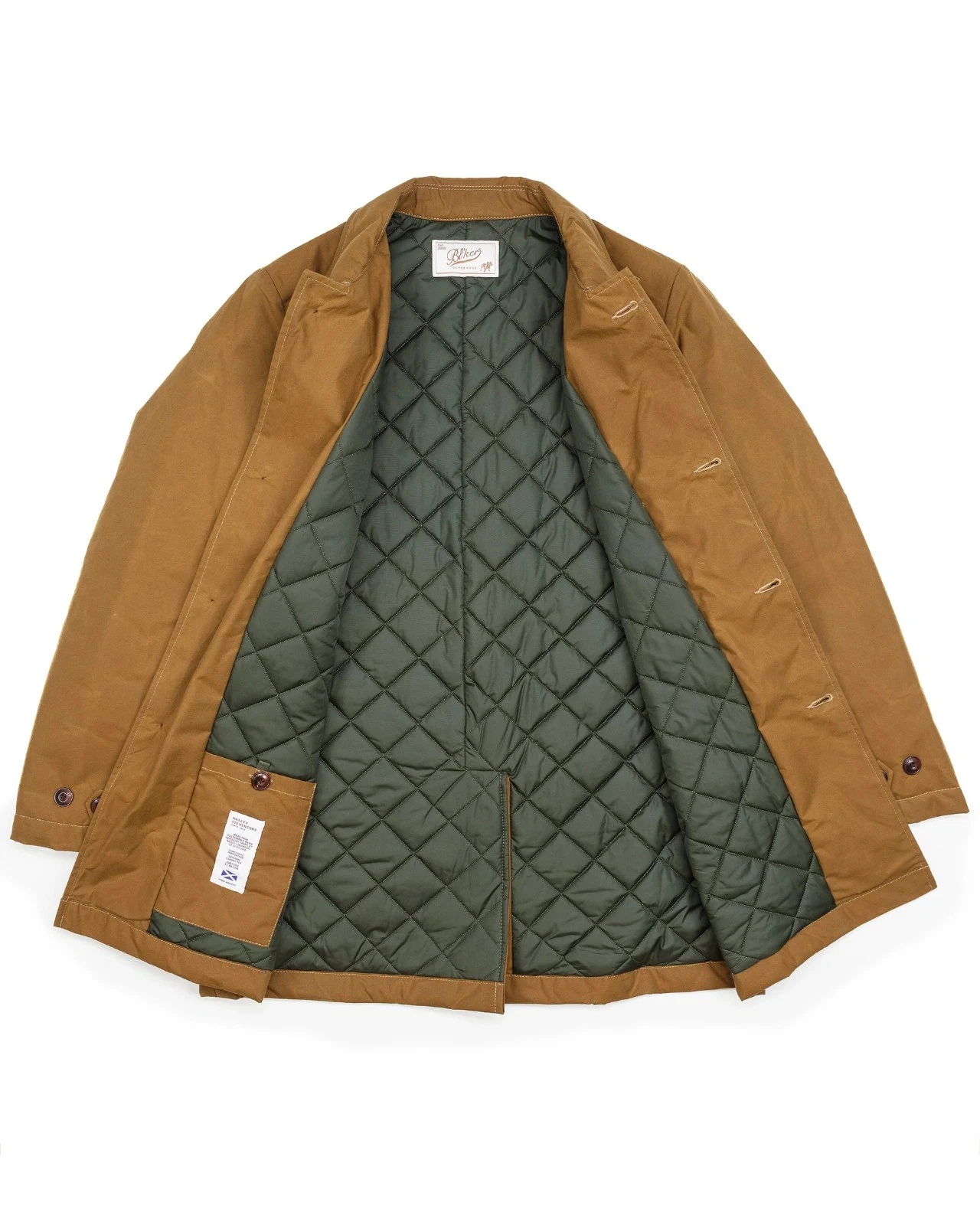 šµ Blāker - Waxed Holmes Coat BLKMAI26-W5046 Brown Men's New FW26 - product detail image 4