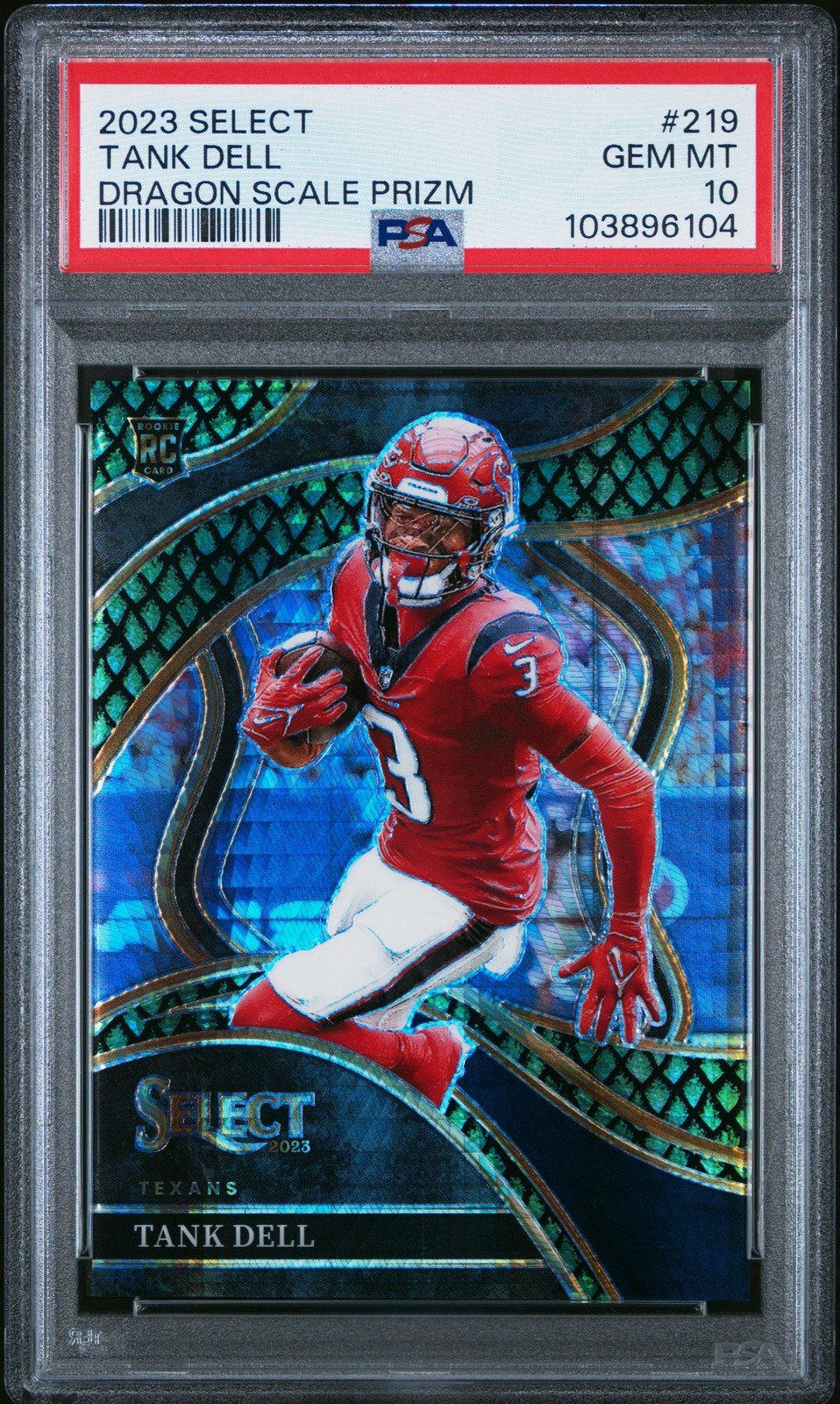 2023 PANINI SELECT DRAGON SCALE PRIZM #219 TANK DELL 47/70 PSA 10