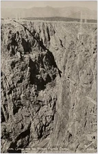 Royal Gorge and The Worlds Highest Bridge Sanborn RPPC Postcard