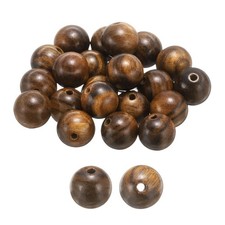200pcs 8mm Black Rosewood Round Polished Wooden Loose Beads for Craft