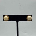 14K Yellow Gold Cream Bead Jewelry Set Vintage Modernist Ring Size 6 10.0g — photo 4