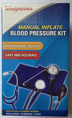 #ad #ad Walgreens Blood Pressure Kit Manual Inflate Stethoscope ArmCuff New $19.95