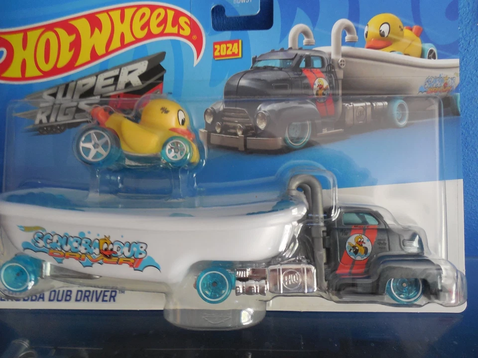SUPER TREASURE HUNT 2024 Hot Wheels Duck N Roll Super Rig Scrubba Dub Driver  - Image 2 of 3