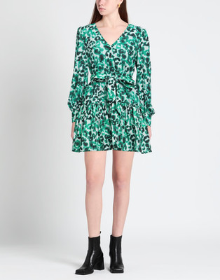 Baum und Pferdgarten Mini Dress ANISE Floating Flower Green Long Slv XS EU 32