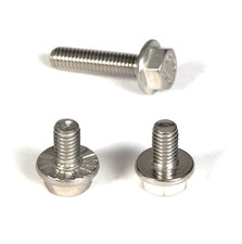 6-kt Flanschschraube DIN 6921 A2 Edelstahl M4 / M5 / M6 Option glatt & verzahnt