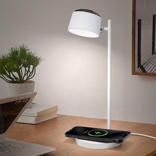 Battery Powered Desk Lamp with Wireless Charger Touch Control Dimmable 360° Rota