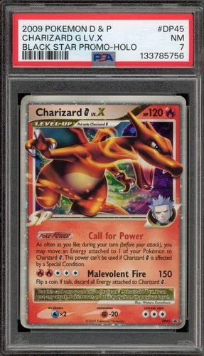 Pokemon Charizard G Lv.X Black Star Holo Promo DP45 PSA 7