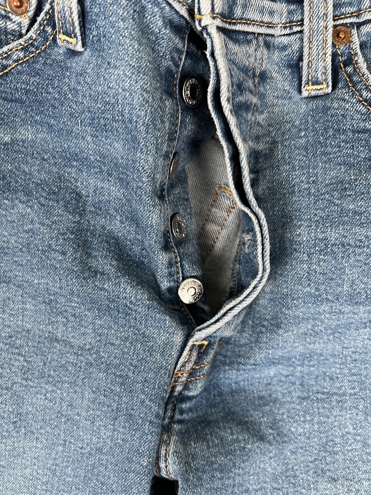 Levi’s Ribcage Straight Ankle Jeans Women’s 27 High Rise Button Fly Blue Denim thumbnail 3