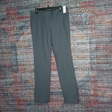 LOFT womens gray Marisa double pleated straight leg pants 6x34 NWT