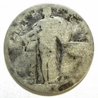 90% SILVER Standing Liberty Quarter - Date Not Visible - Below Melt