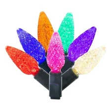 Vickerman 34' Color Box Single  C6 LED Christmas Light Set in Multi-Color