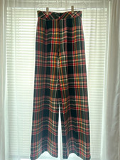 vintage 70's Bobbie Brooks bell bottom flared pants plaid high waisted