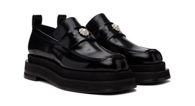 SIMONE ROCHA Black Heart Toe Platform Loafers NWOB WOMANS