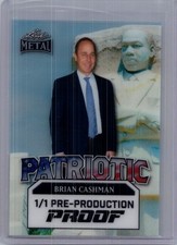Brian Cashman 2025 Leaf 4th Of July Baseball 1/1 Pre Production Proof