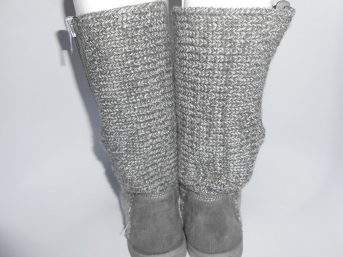 Sonoma Girls Gray Knit Mid-Calf Boots 3M - Picture 4 of 6