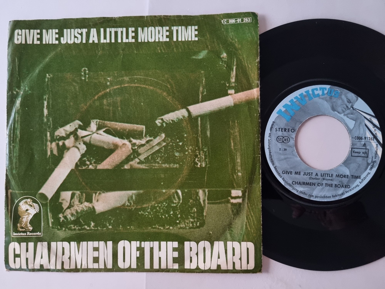 Chairmen Of The Board - Give Me Just A Little More Time 7'' Vinyl Germany