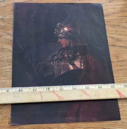 Vintage Magazine Print Art Man with Arms Alexander the Great Rembrandt Van Rijn - Picture 4 of 4