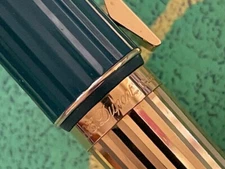 Dupont Saint Germain Gold Green Ballpoint Pen RARE